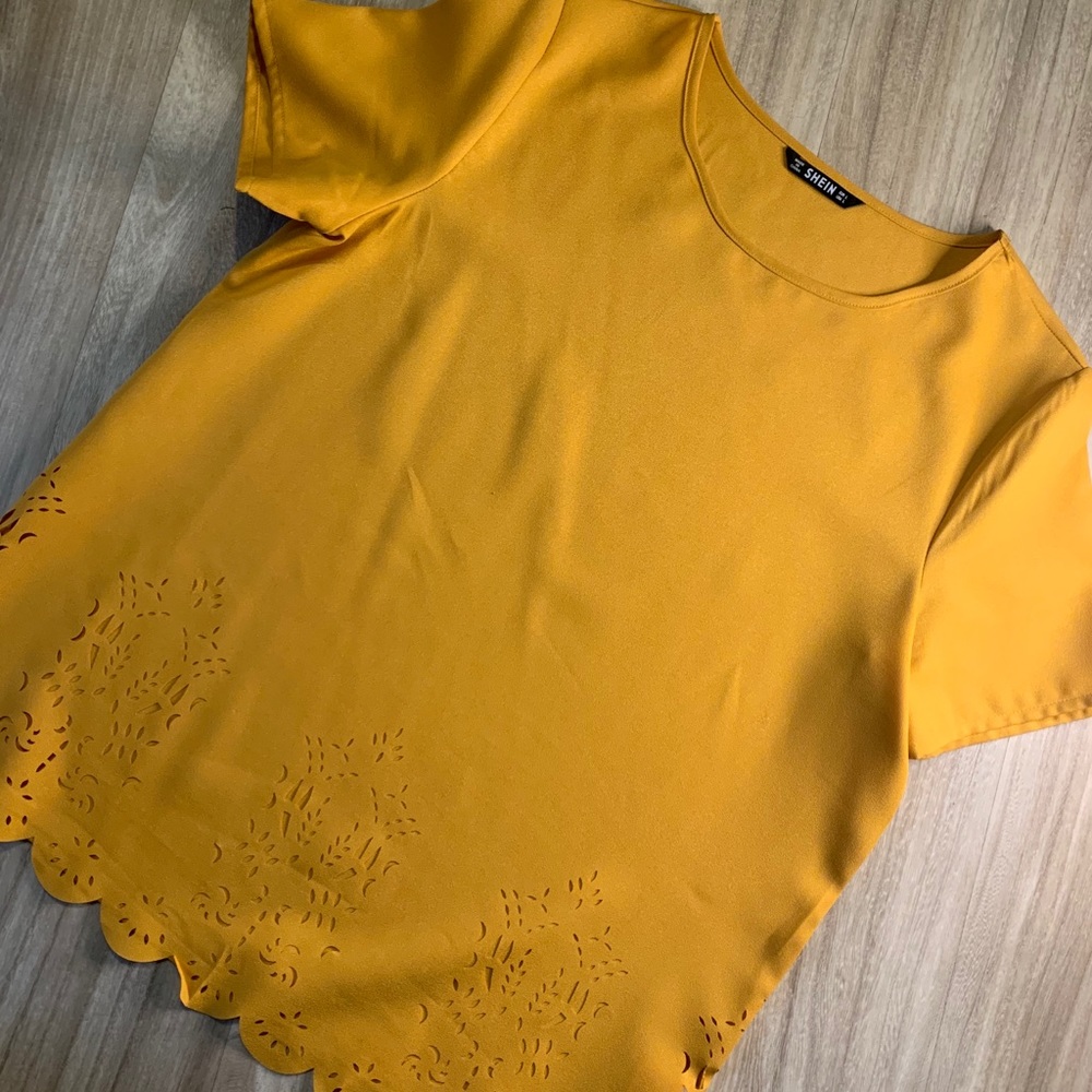 Yellow/Mustard Blouse NWOT